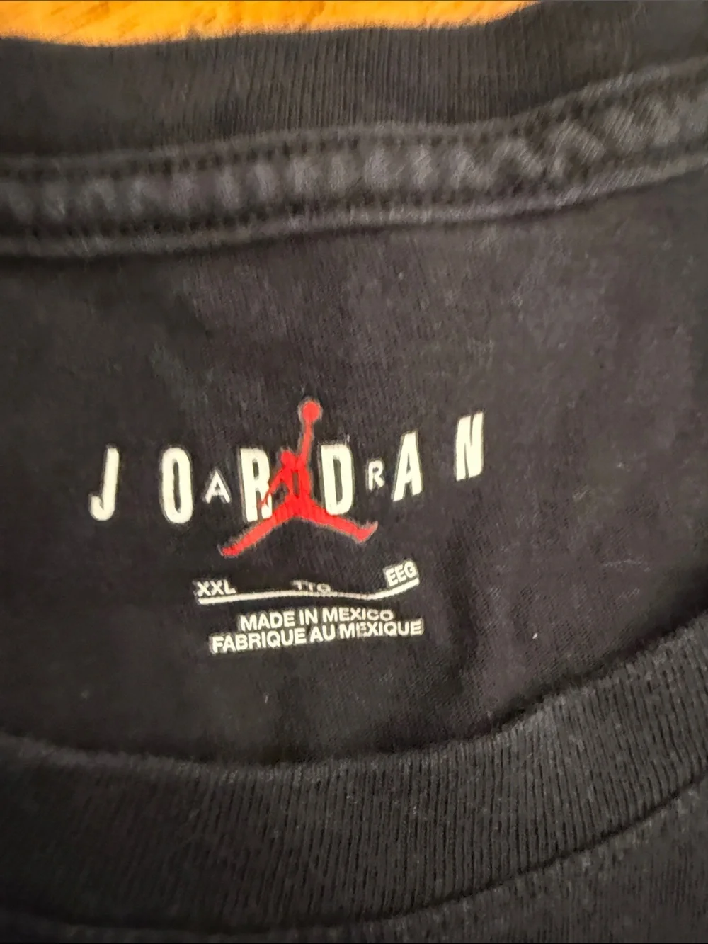 Jordan Black Short Sleeve Tee with White Jumpman Graphic xxl